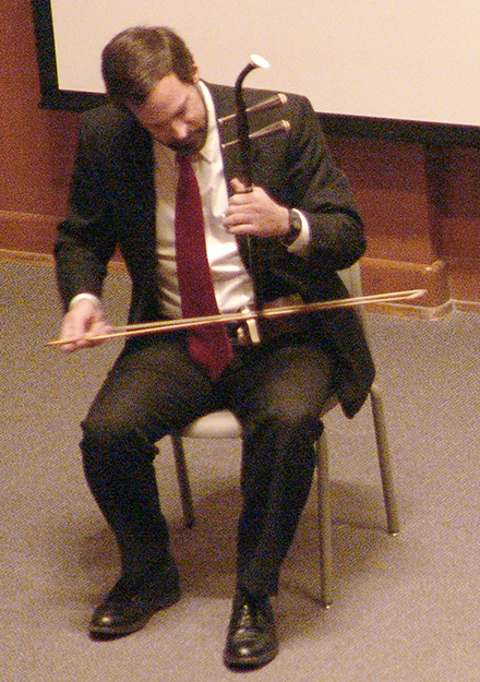 Dr. Matthew Springer playing the erhu